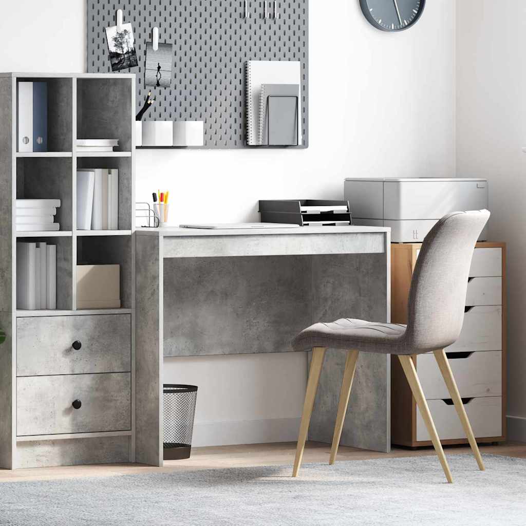 Scrivania Grigio Cemento 90 X 50 X 76 Cm Legno Multistrato