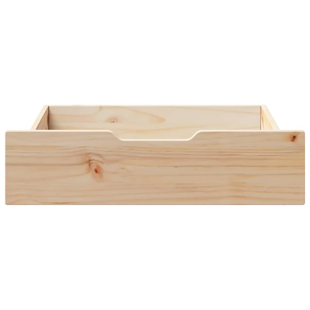 Cassettoni Da Letto Con Ruote 2 Pz 65x55x17 Cm In Legno Di Pino - Image 3