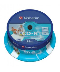 Verbatim CD-R 52x 700mb 25pk Ops Spindle Wide Print id