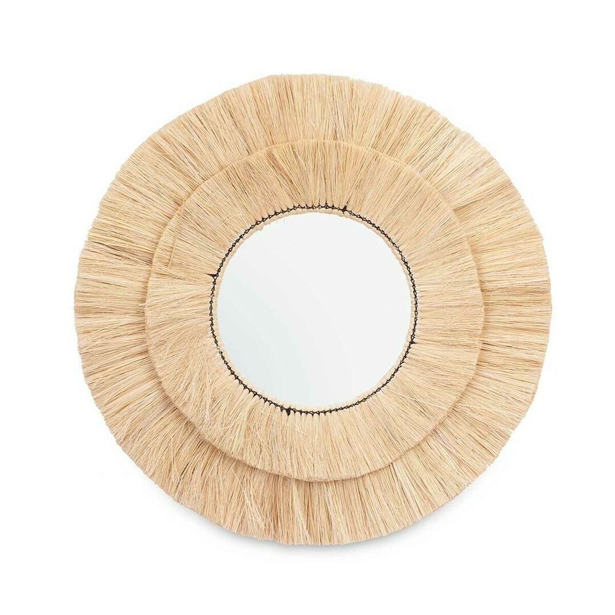Specchio Da Parete Gift Decor Marrone 73 X 73 X 3 Cm Cerchi