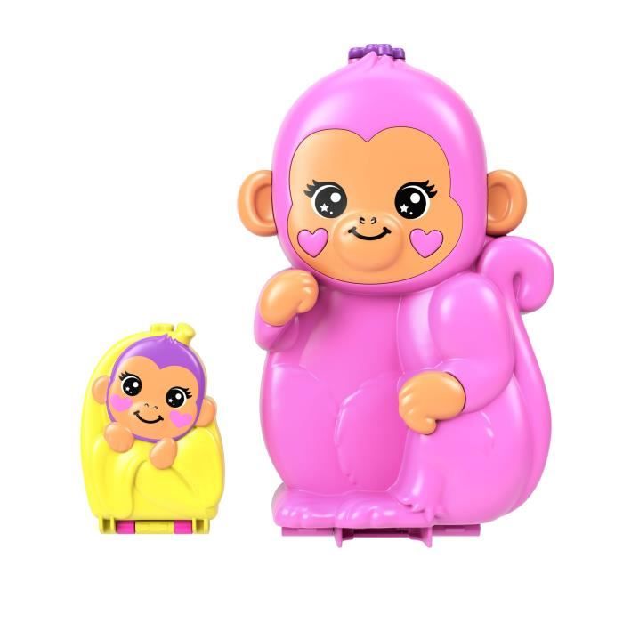 Polly PockeT-Mommy Monkey E Il Suo BambinO-Box Di 2 MinI-Figure Hwp04 - Image 3