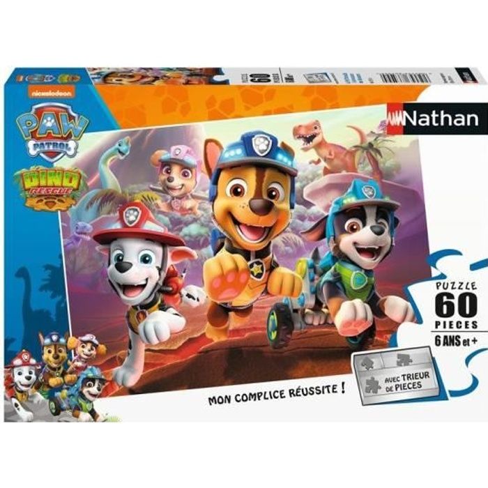 Puzzle 60 P - Paw Patrol In Soccorso Dei Dinosauri
