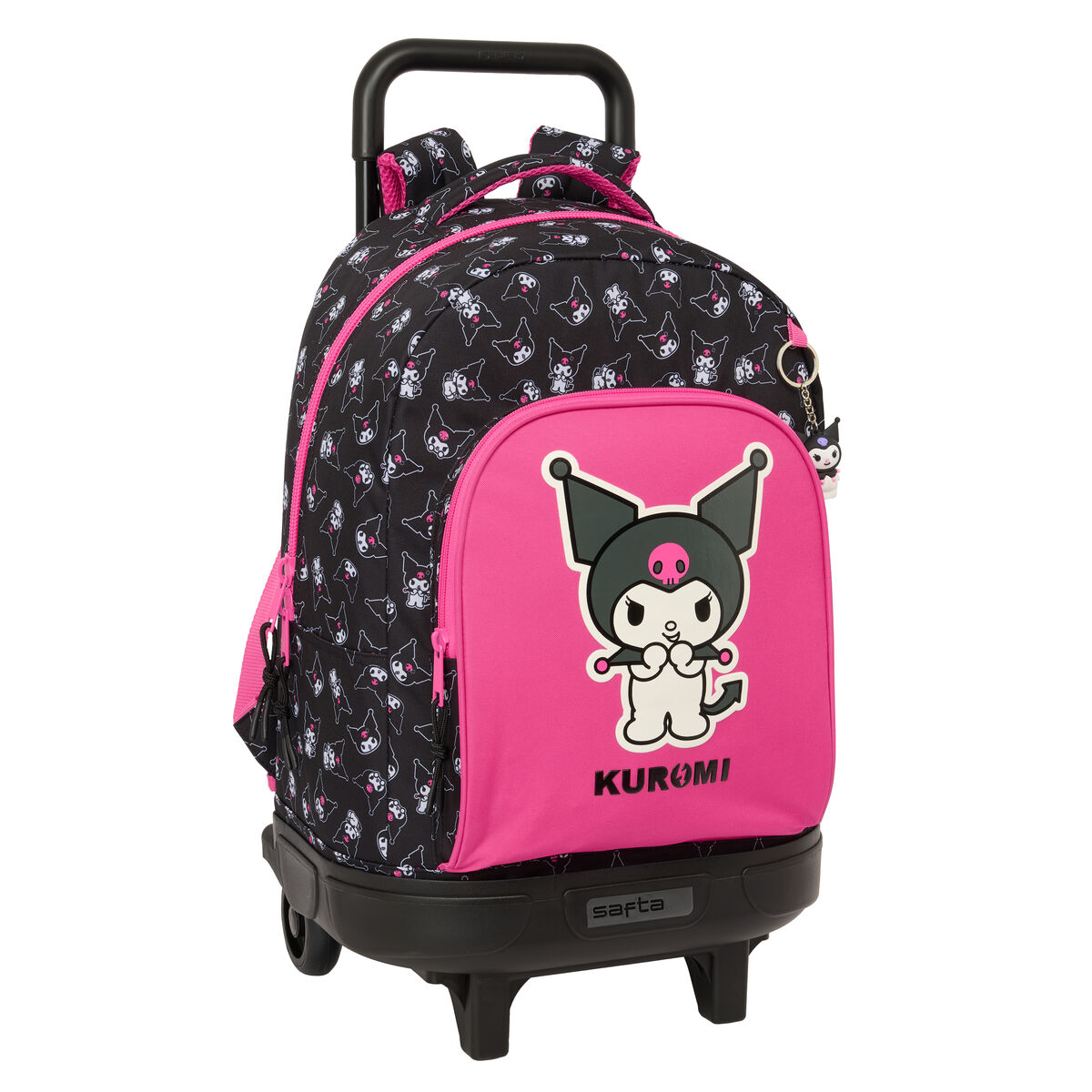 Zaino Scuola Kuromi Nero Fucsia 33 X 45 X 22 cm