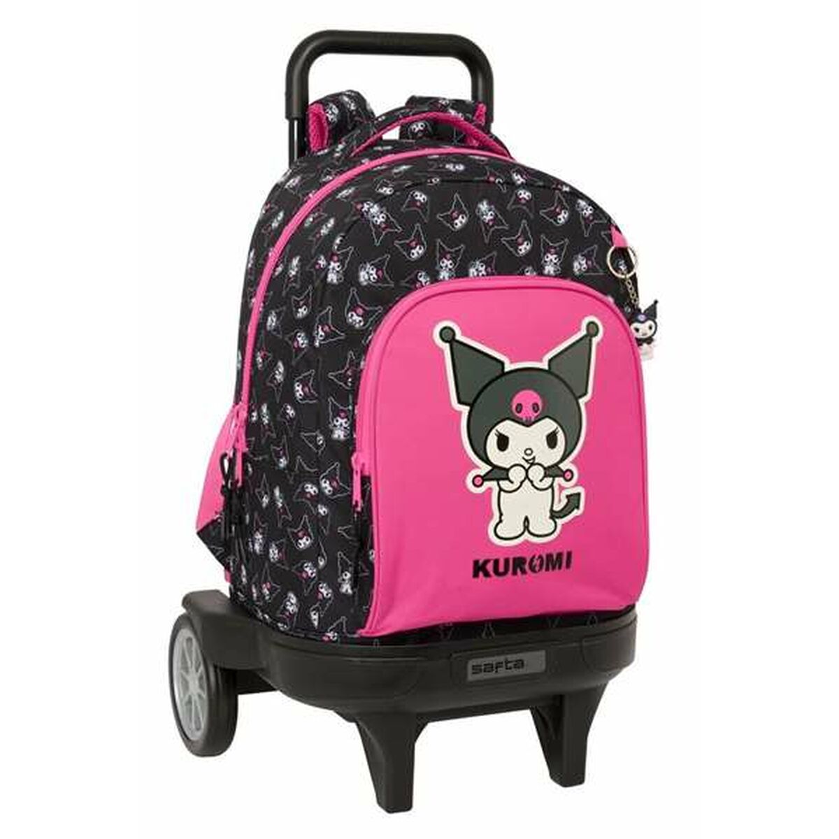 Zaino Scuola Kuromi Nero Fucsia 33 X 45 X 22 cm