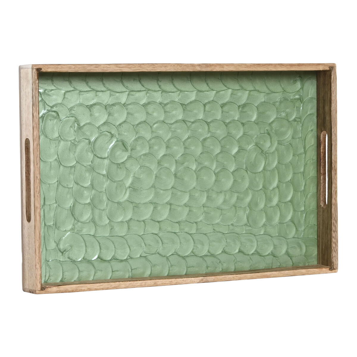 Vassoio Home Esprit Verde Naturale Legno Di Mango 43,5 X 27 X 4,5 cm - Image 3