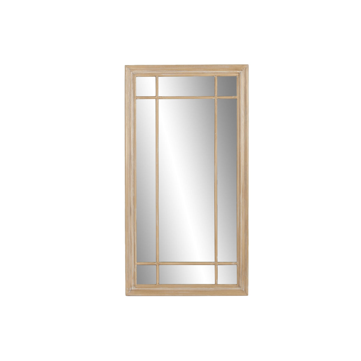 Specchio Da Parete Home Esprit Naturale Finestra Decapaggio 68 X 4 X 128 cm