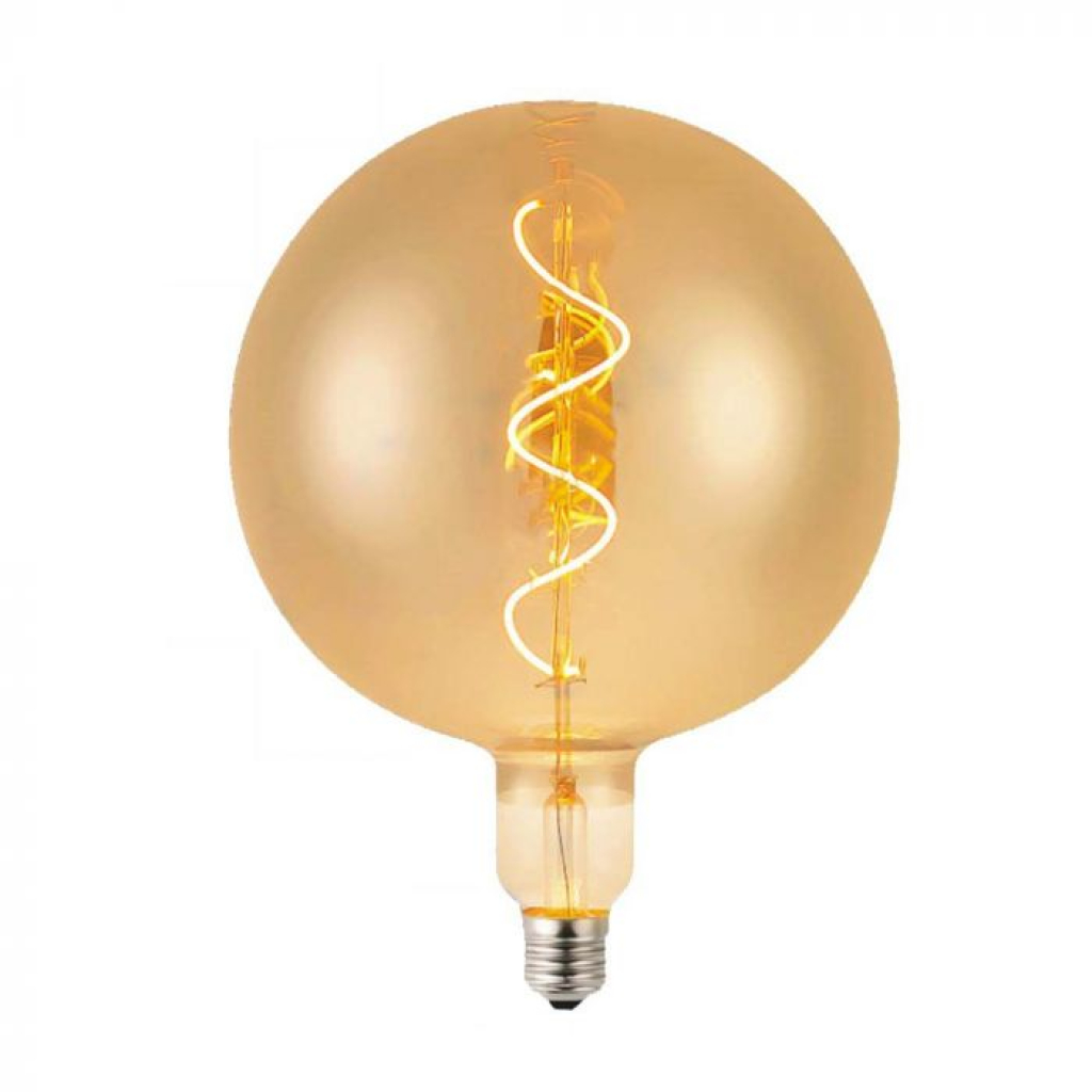 Led Bulb - 4w Filament Spiral G200 2700k Amber Glass