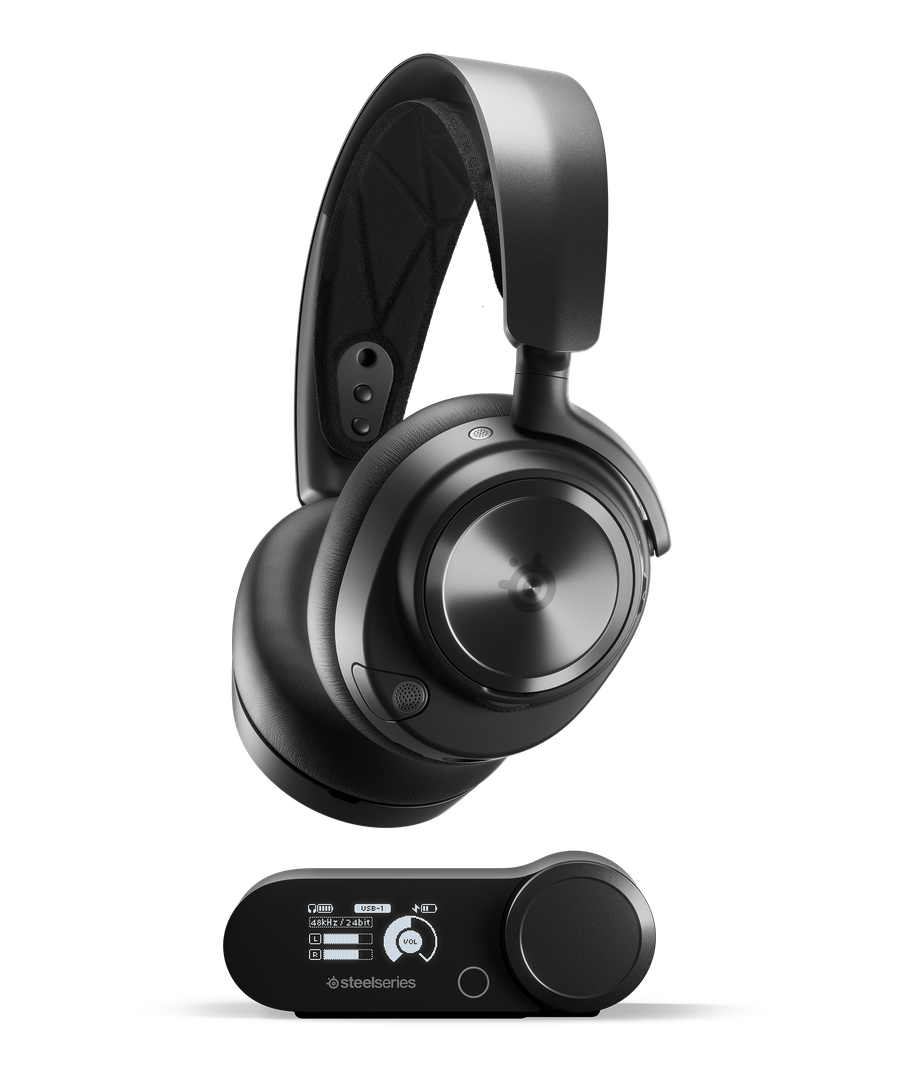 Steelseries Arctis Nova Pro Wireless - Headset - Ohrumschließend - Bluetooth / 2,4 Ghz Funkfrequenz - Kabellos - Aktive Rauschunterdrückung - Mit Gam
