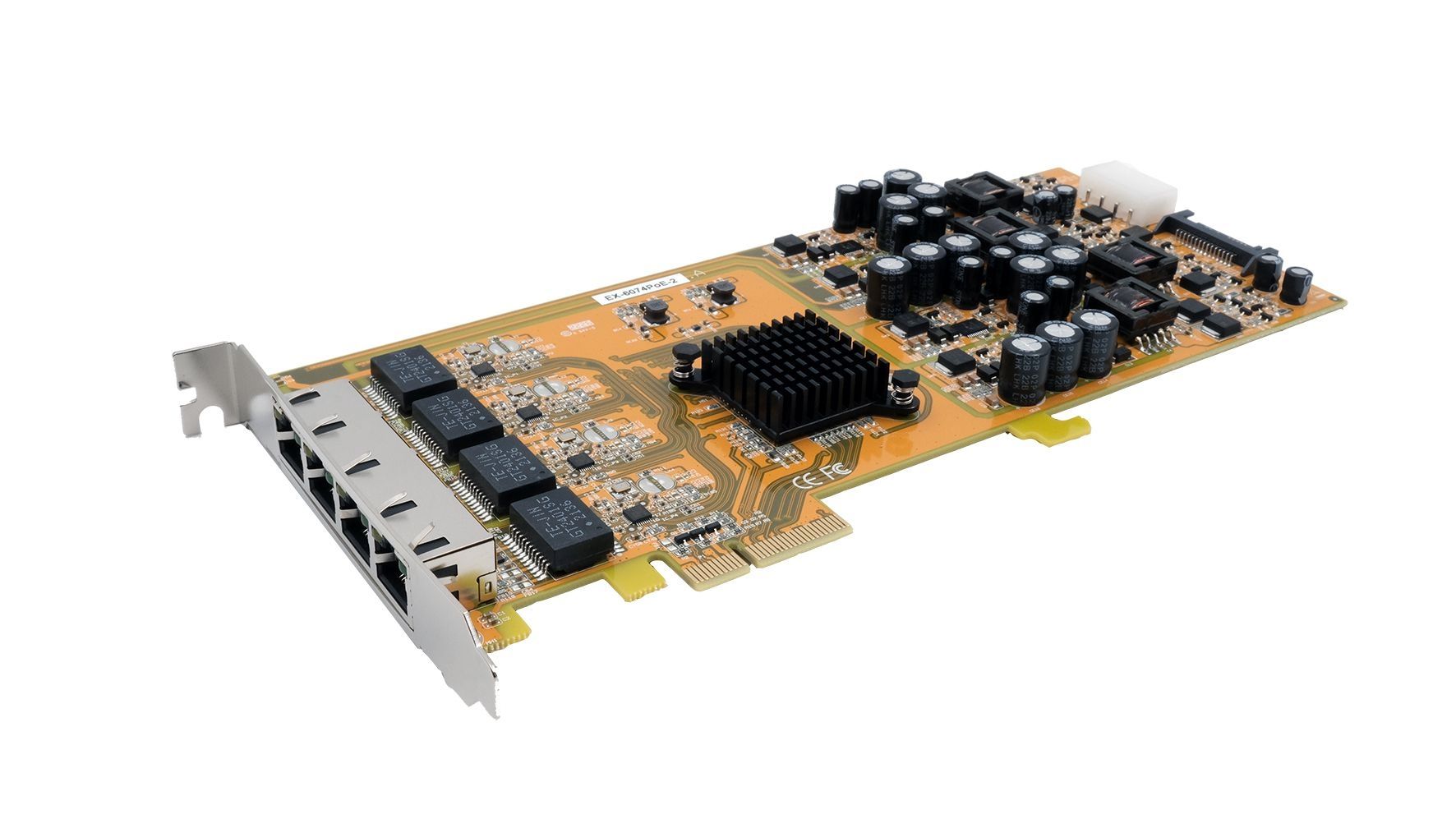 PcI-Express Quad Ethernet Karte 4xg. 4xgigabit Ports,unterstützt Mit Poe (eX-6074poE-2)
