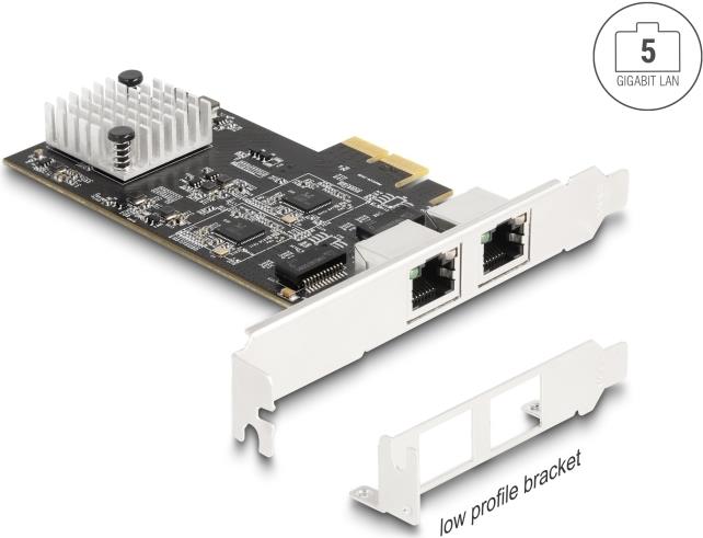 Delock Pci Express X2 Karte Zu 2 X Rj45 5 Gigabit Lan Rtl8126 (81261)