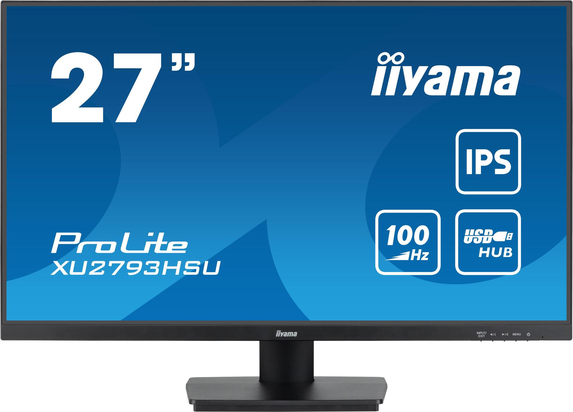 Iiyama Prolite Xu2793hsU-B6 - LeD-Monitor - 68.6 Cm (27") - 1920 X 1080 Full Hd (1080p) @ 100 Hz - Ips - 250 Cd/m² - 1000:1 - 1 Ms - Hdmi, Displaypor