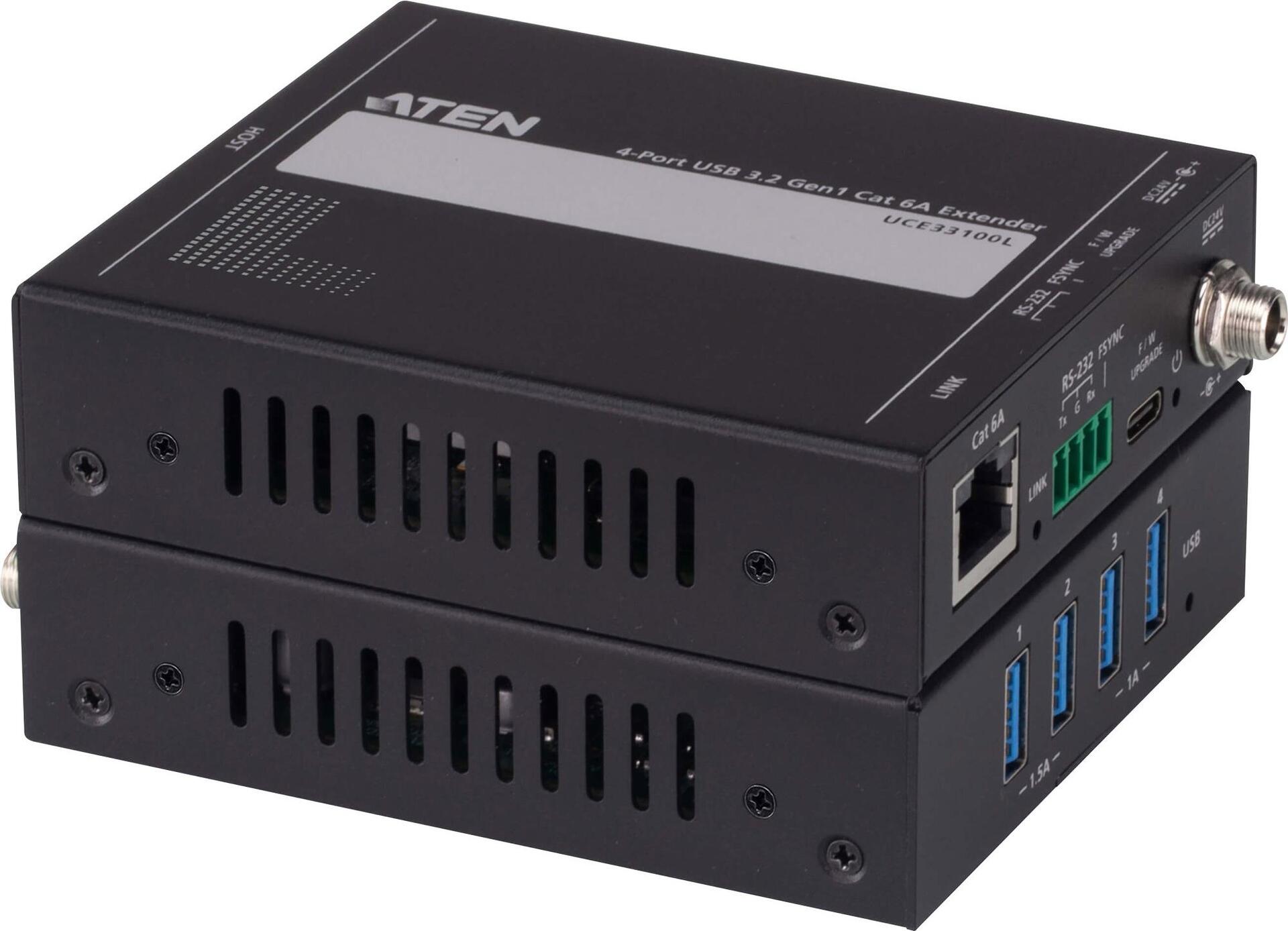 Aten 4-Port Usb 3.0 Gen 1 Cat 6a Extender - Digital/daten - Netzwerk (uce33100)