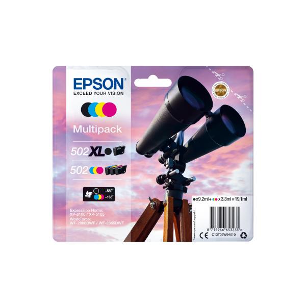Epson 502 Xl Cartuccia Toner 4 Pz Compatibile Nero, Ciano, Magenta, Giallo (epson 502xl Multipack - 4 Pakker - H?j)