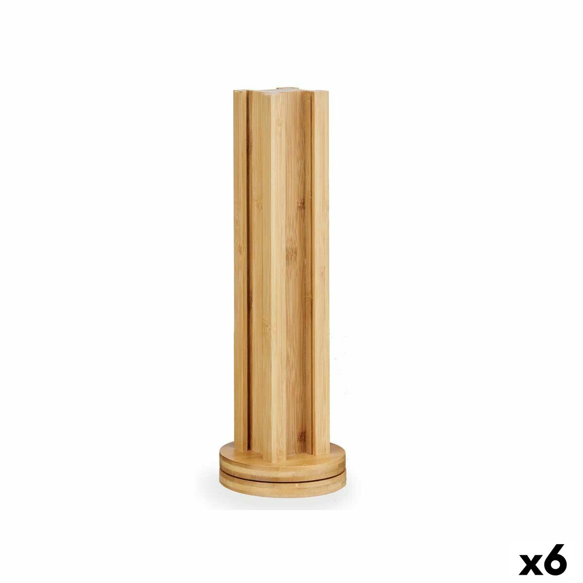Supporto per 36 Capsule di Caffè Kinvara Bambù 11 x 11 x 34 cm 11 x 30,5 x 11 cm Girevole (6 Unità)