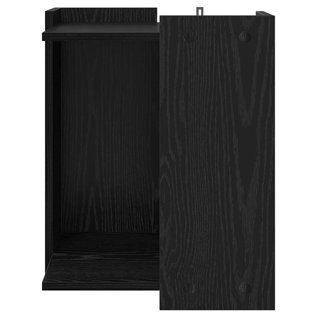 vidaXL Katzenstreu Box Umzäunung Schwarz Eichen-Optik 42 x 42 x 51 cm - Image 5