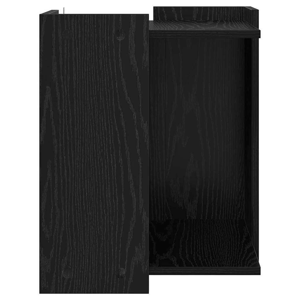 vidaXL Katzenstreu Box Umzäunung Schwarz Eichen-Optik 42 x 42 x 51 cm - Image 6
