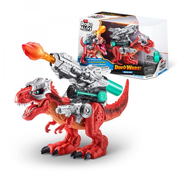 Dino Robotico - Zuru - Dino Wars Giant Battling T-Rex - MegA-Rex Con Armatura, Ruggiti E Movimenti Realistici