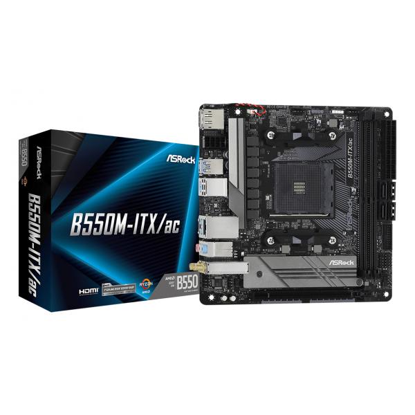 Asrock B550M-Itx/ac Amd B550 Socket Am4 Mini Itx (asrock B550M-Itx/ac - Bundkort - Mini)