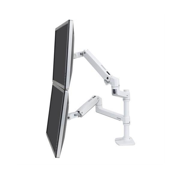 Ergotron Lx Series 45-492-216 Supporti A Parete Per Tv 61 Cm [24] Scrivania Bianco (ergotron Lx Dual Stacking Arm - Monter)