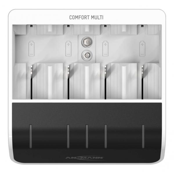 Ansmann Comfort Multi - Caricabatterie Usb Da 1,5 Ore - (per Aa, Aaa, C, D, 9v)