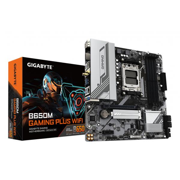Gigabyte B650m Gaming Plus Wifi Scheda Madre - Cpu Amd Ryzen 9000, Vrm A 5+2+2 Fasi, Fino A 8000 Mhz Ddr5, 2xpcie 4.0 M.2, Lan 2.5gbe, Wifi 6e, Usb 3