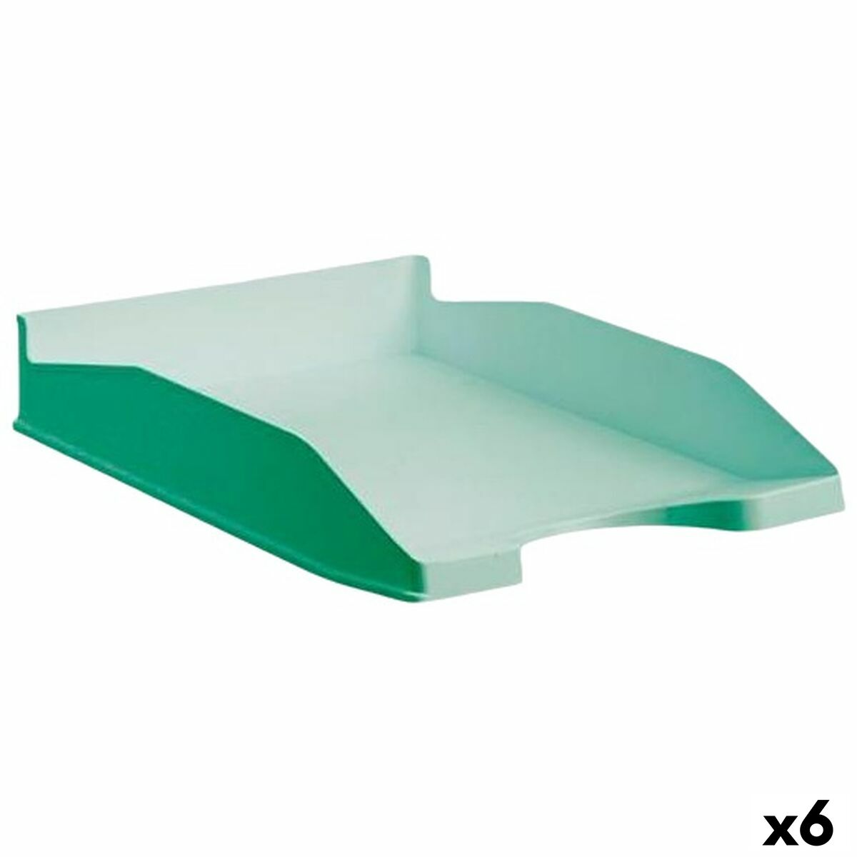 Vassoio Portadocumenti Archivo 2000 Verde Plastica Riciclabile 34,5 x 25,5 x 6 cm (6 Unità)