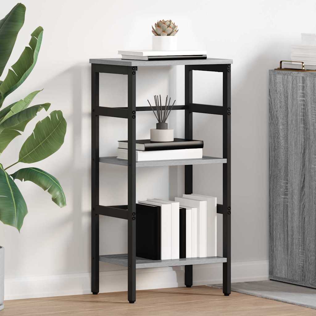 vidaXL Bücherregal Graues Sonoma 40 x 29,5 x 81 cm Holzwerkstoff