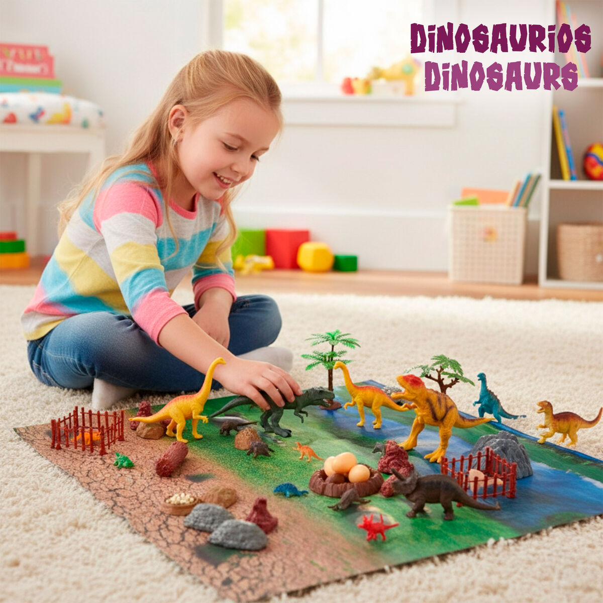 Set Dinosauri Colorbaby 20 x 12 x 7 cm 52 Pezzi 4 Unità - Image 3
