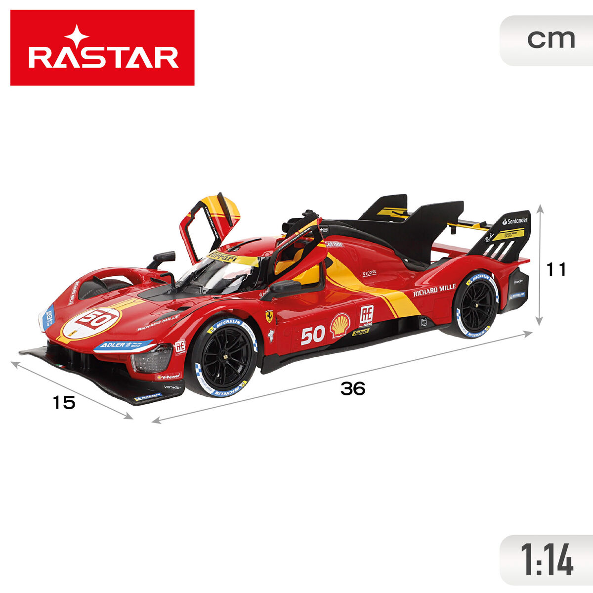 Macchinina Radiocomandata Ferrari 36 X 11 X 15 CM (2 Unità) - Image 5
