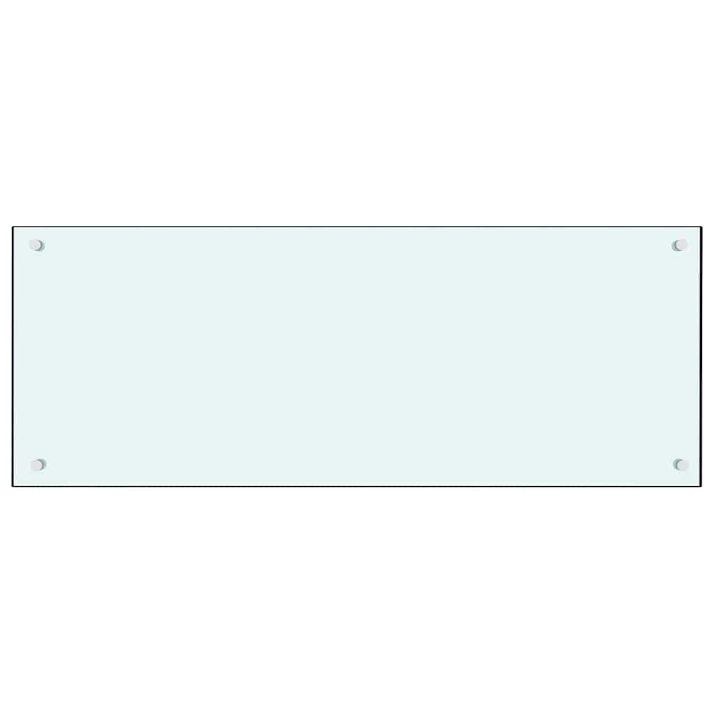 vidaXL Protection de cuisine 2 pcs Blanc 100 x 40 cm verre trempé - Image 4