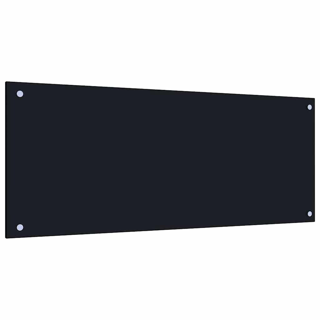 vidaXL Protection de cuisine 2 pcs Noir 100 x 40 cm verre trempé - Image 3