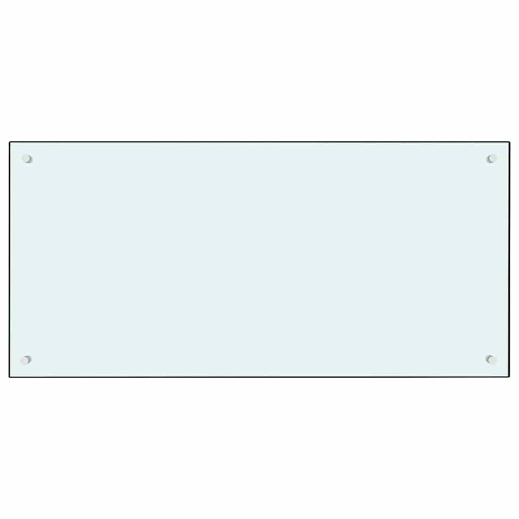 vidaXL Protection de cuisine 2 pcs Blanc 100 x 50 cm verre trempé - Image 4