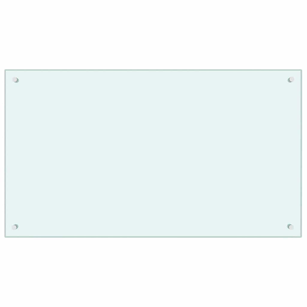 vidaXL Protection de cuisine 2 pcs Blanc 100 x 60 cm verre trempé - Image 4