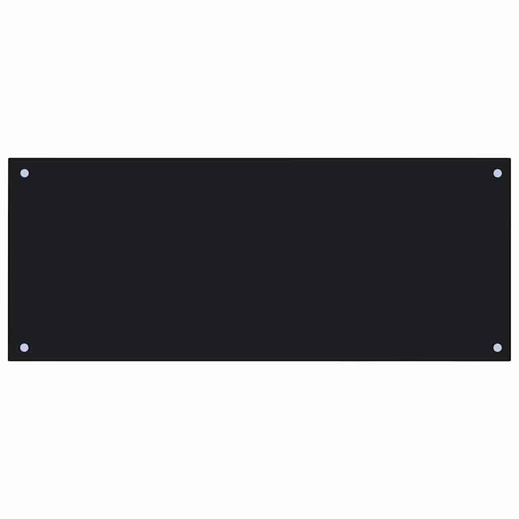 vidaXL Küchenrückwand 2 pcs Schwarz 100 x 40 cm Gehärtetes Glas - Image 4