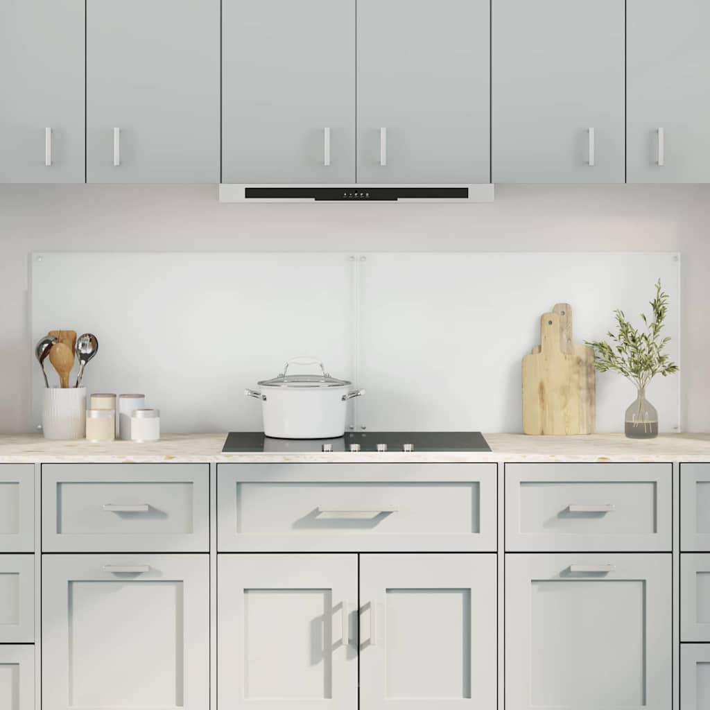 vidaXL Küchenrückwand 2 pcs Transparent 90 x 50 cm Gehärtetes Glas