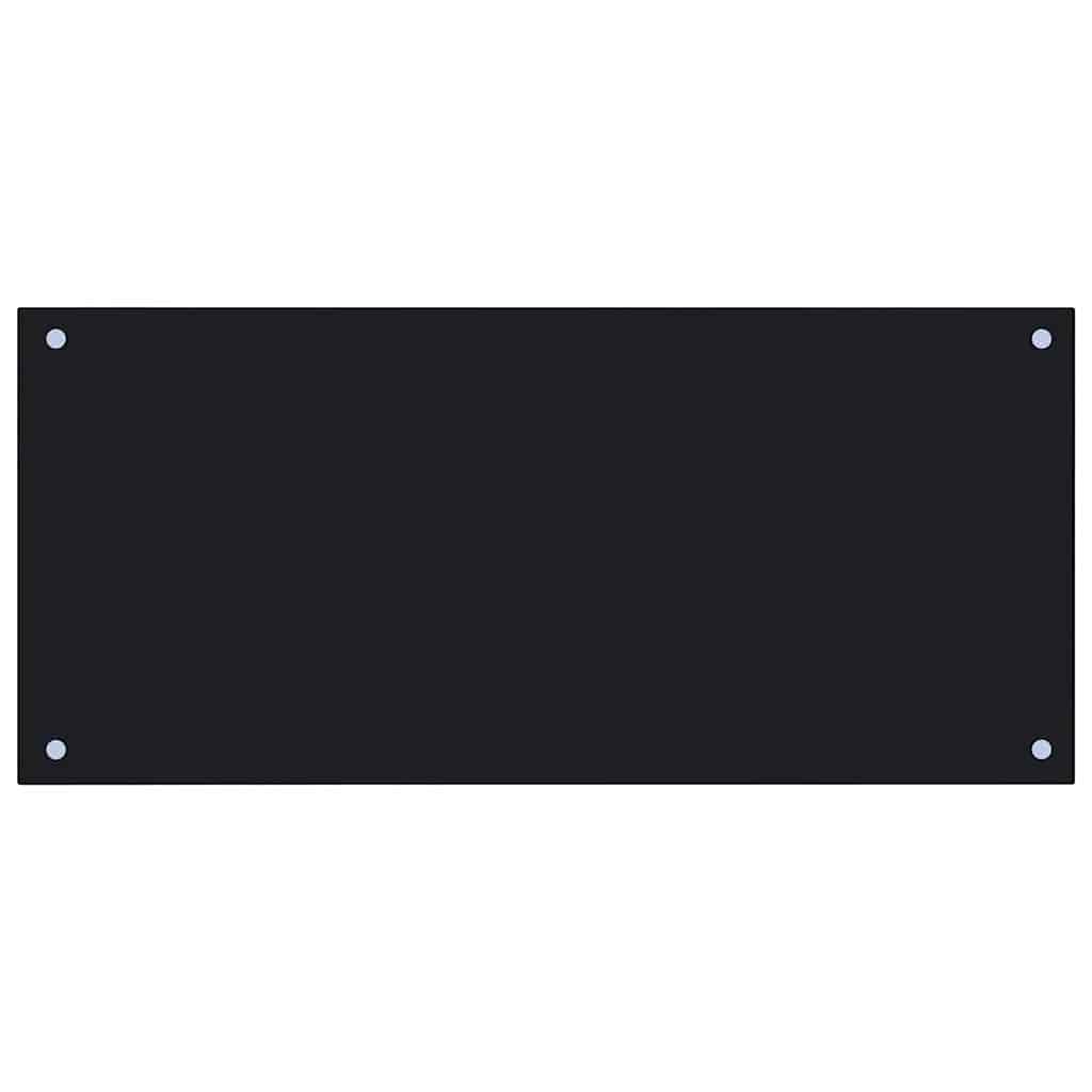 vidaXL Küchenrückwand 2 pcs Schwarz 90 x 40 cm Gehärtetes Glas - Image 4