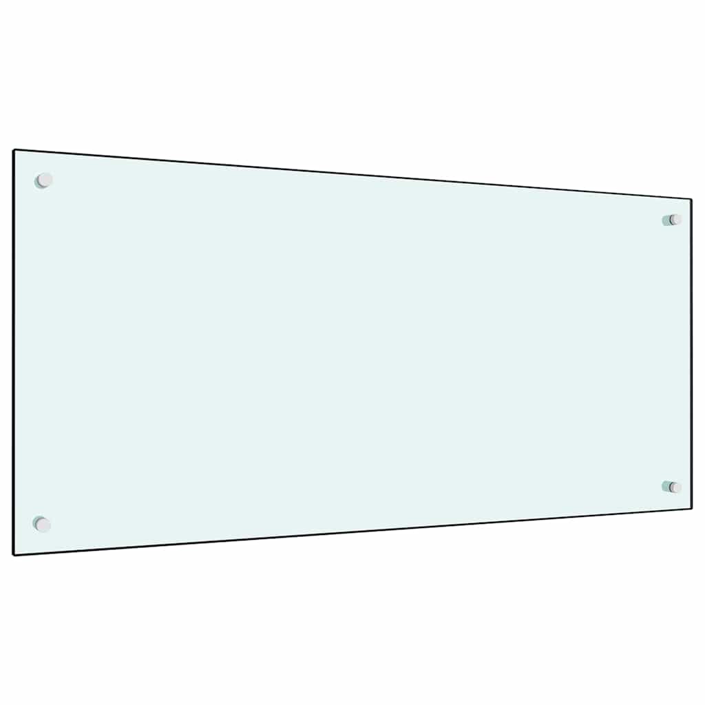 vidaXL Küchenrückwand 2 pcs Weiß 100 x 50 cm Gehärtetes Glas - Image 3