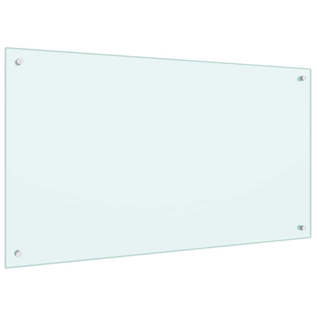 vidaXL Küchenrückwand 2 pcs Weiß 100 x 60 cm Gehärtetes Glas - Image 3