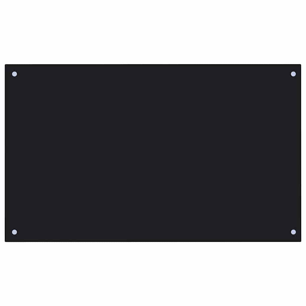 vidaXL Küchenrückwand 2 pcs Schwarz 100 x 60 cm Gehärtetes Glas - Image 4
