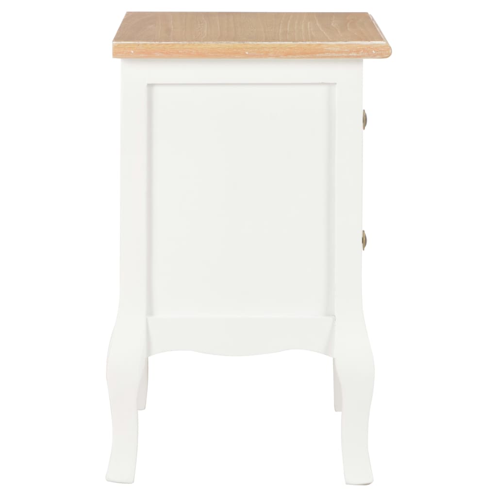 vidaXL Tables de chevet 2 pcs blanc 35x30x49 cm MDF - Image 6