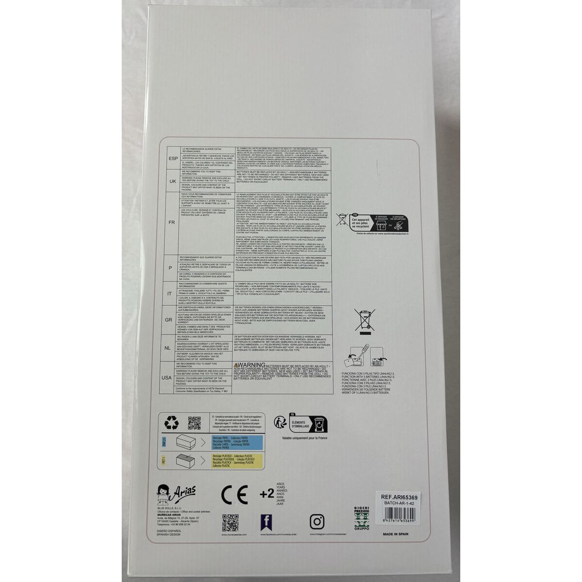 Baby doll Arias Zoe 45 cm - Image 6