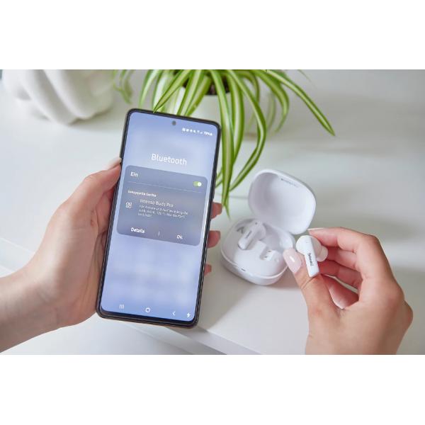 Auricolari con Microfono INTENSO Buds Pro Auriculares TWS H-ANC+ENC Bianco
