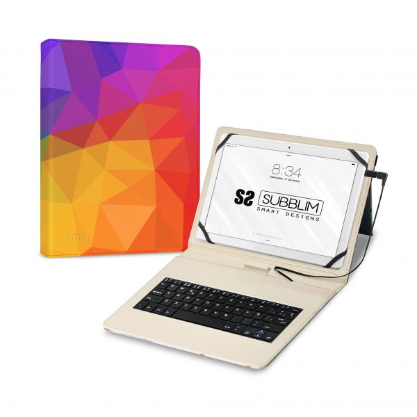 Custodia per Tablet e Tastiera Subblim SUBKT1-USB053 Multicolore Qwerty in Spagnolo QWERTY
