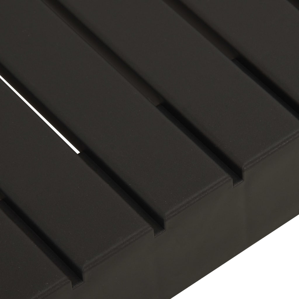 vidaXL Table de salon de jardin Plastique Gris - Image 4