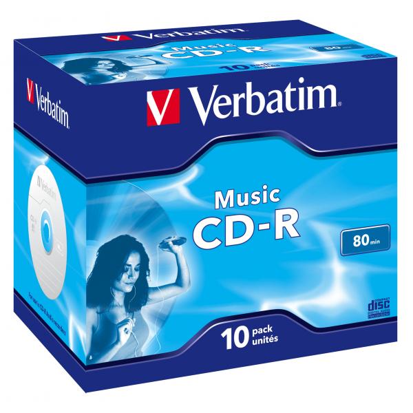CD-R Verbatim Music CD-R 700 MB Nero (10 Unità)