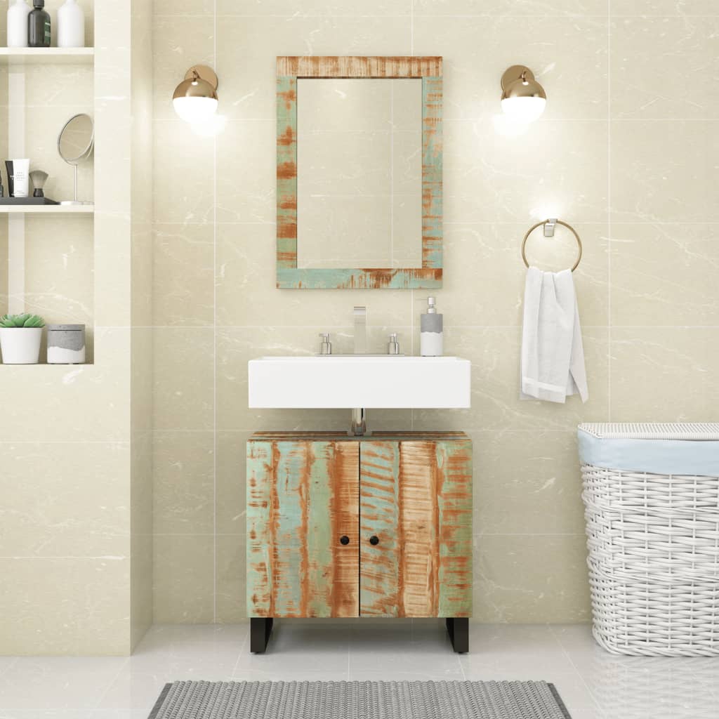 vidaXL Ensemble de meubles de salle de bain 2 pcs bois massif récupéré