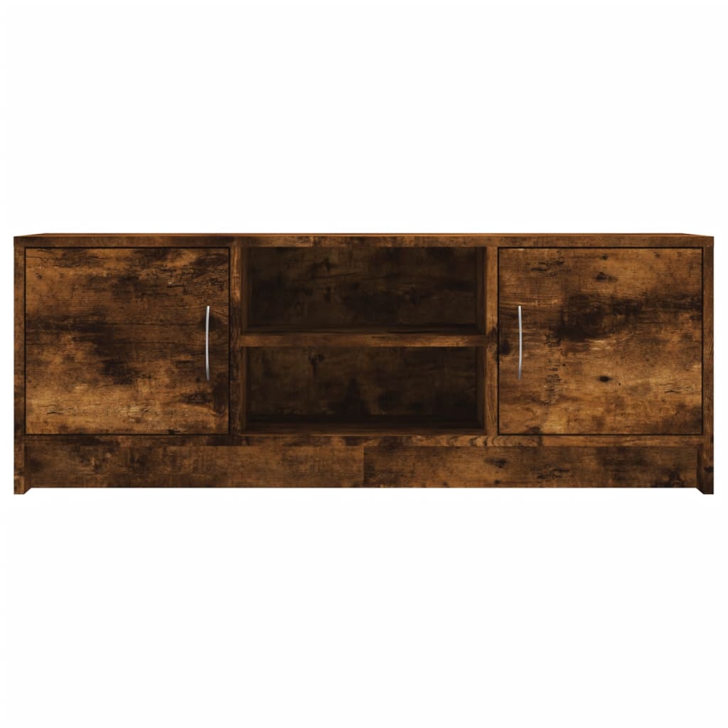 vidaXL Mueble de TV madera de ingeniería roble ahumado 102x30x37,5 cm - Image 5