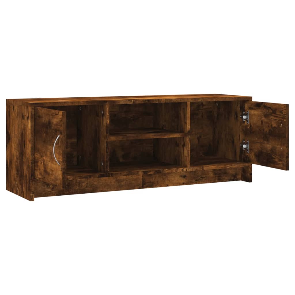 vidaXL Mueble de TV madera de ingeniería roble ahumado 102x30x37,5 cm - Image 6
