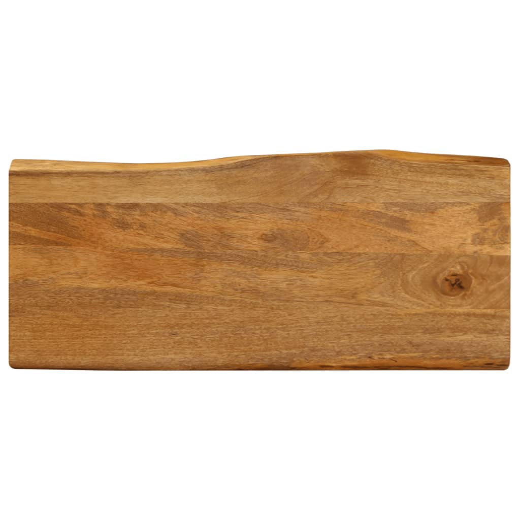 vidaXL Tablero de mesa borde natural madera maciza mango 100x40x2,5 cm