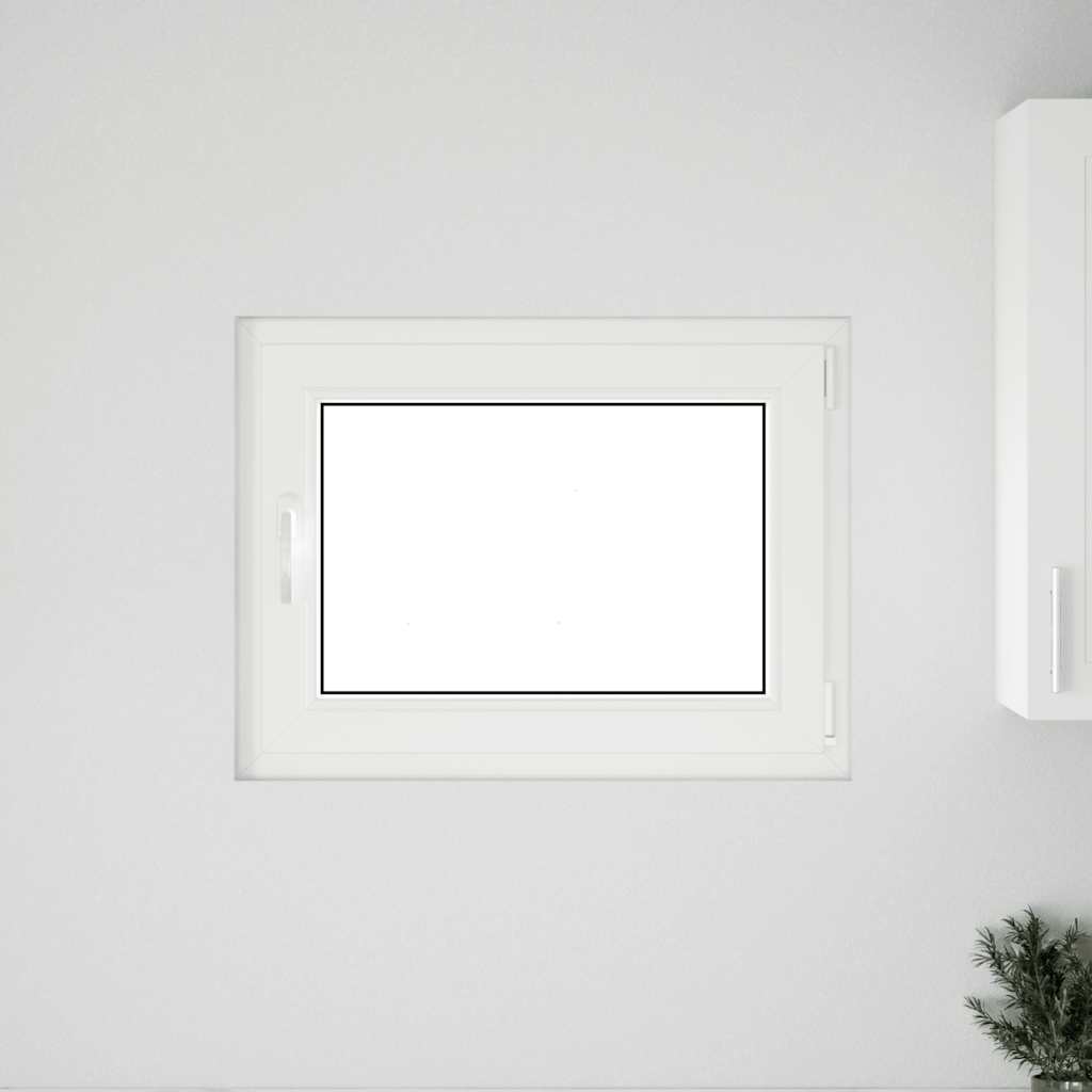 vidaXL Kellerfenster RISOR 80x60 cm Dreh Kipp DIN Rechts Weiß - Image 3